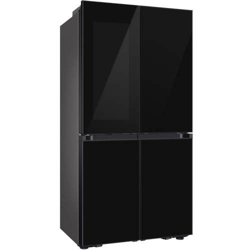 מקרר 4 דלתות 645 ליטר + בר מים ויצרן קרח אוטומטי Samsung BeSpoke RF65DB970E22 - גימור זכוכית שחורה
