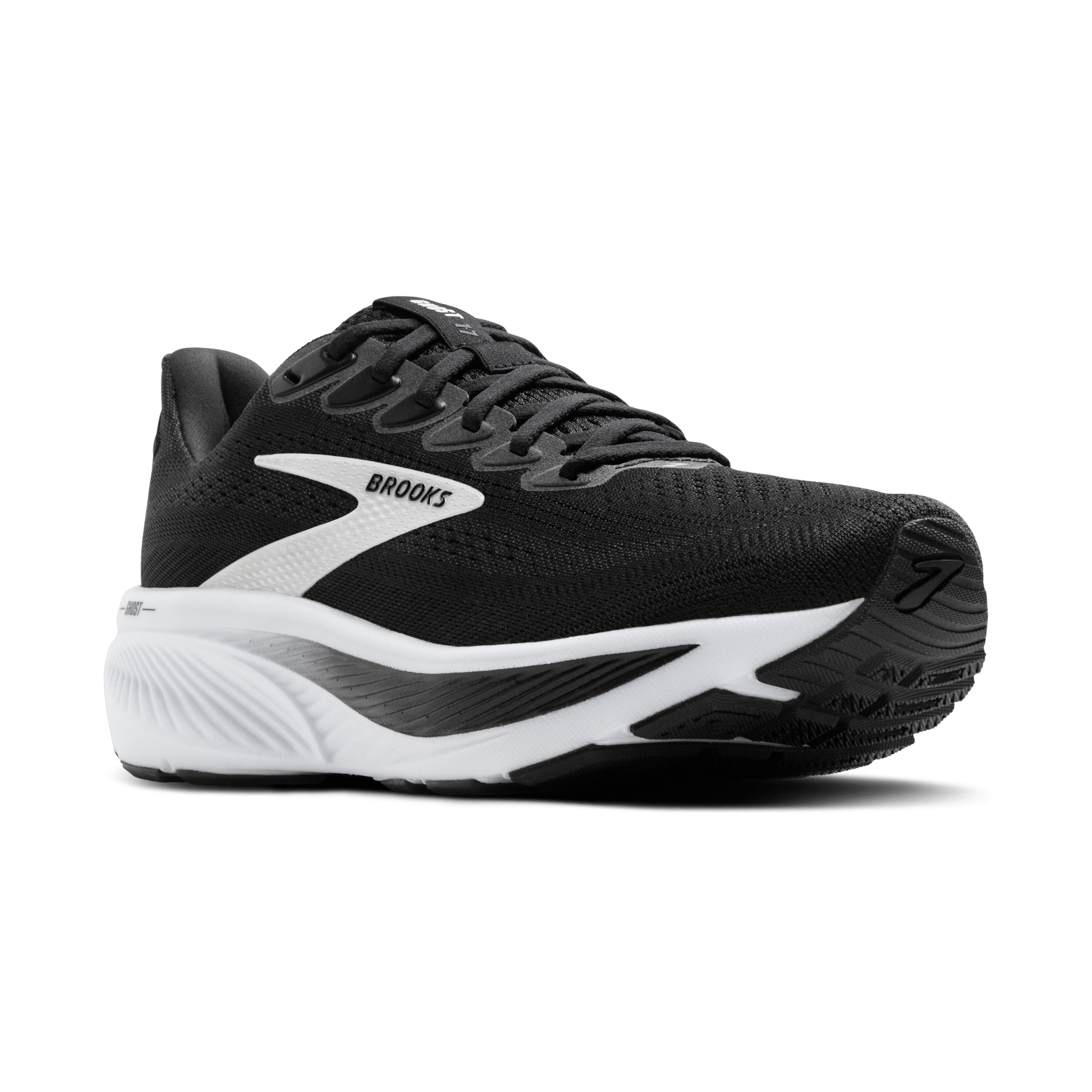 נעלי ריצה והליכה לגברים ברוקס BROOKS GHOST 17 בצבע שחור/לבן