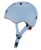 קסדה לפעוטות עם מנגנון התאמה לראש, תאורת LED אחורית, ופתחי אוורור - כחול פסטל