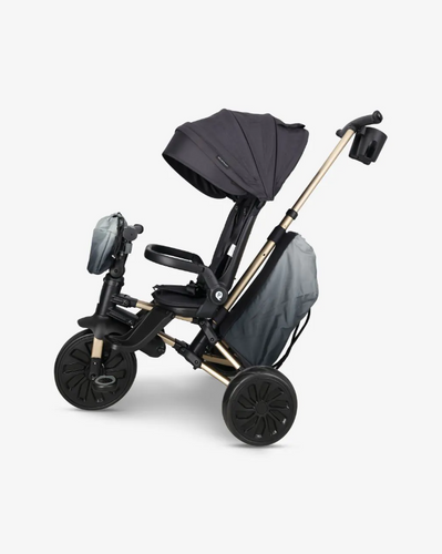 תלת אופן מתקפל 7 ב-1 בעל משענת מתכווננת MINENE X QPLAY צבע שחור