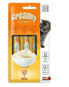 אמפט שלוק לחתול עוף קרימי 60 גרם | M-PETS Creamy Cat Treat | מולי חיות מחמד