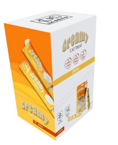 חטיפי קרם לחתולים בטעם עוף – M-PETS 60 גרם