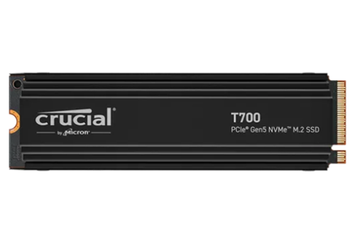 כונן SSD Crucial T700 4TB עם גוף קירור ומהירות קריאה עד 12400MB/s