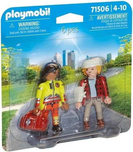 משחק פליימוביל צמד: מחלץ עם אדם פצוע לגילאי 4+