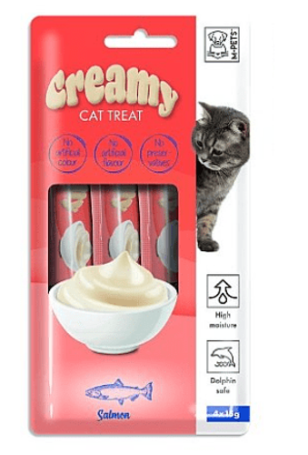 M-PETS Creamy-– אמפט שלוק קרמי לחתולים סלמון 60 גרם