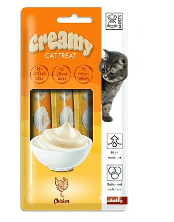 M-PETS Creamy-– אמפט שלוק קרמי לחתולים  בטעם עוף