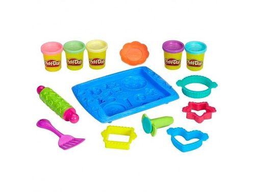 ערכה ליצירה בבצק עם שלל אביזרים ו 5 מיכלי בצק צבעוני - יוצרים עוגיות