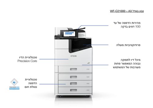 מכשיר משולב צבע WorkForce Enterprise WF‑C21000 D4TW EPSON 