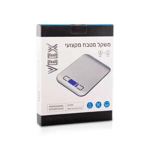 משקל מטבח מקצועי 1 גרם עד 5 ק״ג