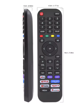 שלט תואם לטלוויזיה חכמה הייסנס דגם  ALL-HISENSE