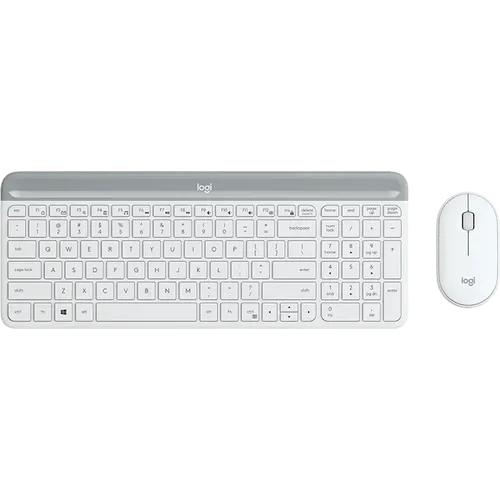 מקלדת דקה ועכבר מבית LOGITECH דגם MK470 בצבע לבן