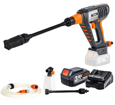 אקדח שטיפה בלחץ נטען  23 בר (330PSI) 18V - סוללה 2Ah + מטען - HUNTER