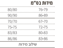 מקלחון פינתי גולן שילוב מידות