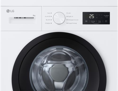  מכונת כביסה 8 ק''ג LG F84N15WHS עם אדים ומנוע Direct Drive