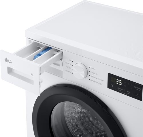  מכונת כביסה 8 ק''ג LG F84N15WHS עם אדים ומנוע Direct Drive