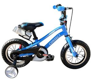 אופניים לילדים קונקט פרימיום Connect Premium שלדת אלומיניום, גלגלי "18 וגלגלי עזר לגילאי 5-6 - תכלת Hajoj Connect