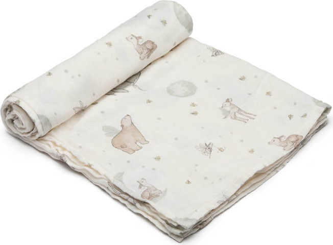 חיתול גדול מעוצב מבמבוק 120X120 - ליל כוכבים- nino נינו