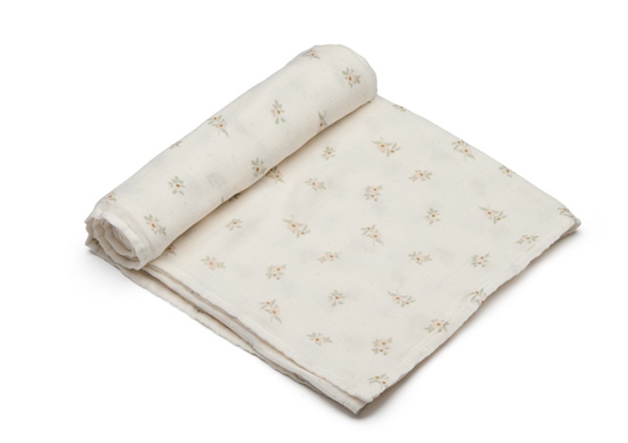 חיתול גדול מעוצב מבמבוק 120X120 - פריחת הכלנית- nino נינו