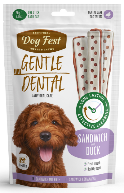 dog fest חטיף דנטלי סנדוויץ ברווז