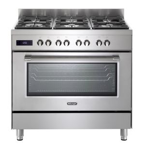 תנור משולב כיריים 90 ס"מ 6 להבות של חברת Delonghi דגם  PRO966MXIL נירוסטה