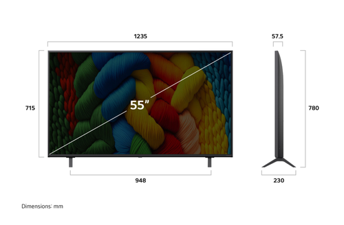 טלוויזיה ‏“‏55 LG NanoCell 4K 55NANO80A6A	
