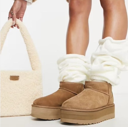 מגף UGG מיני פלטפורמה חום מידות 36-41 לנשים