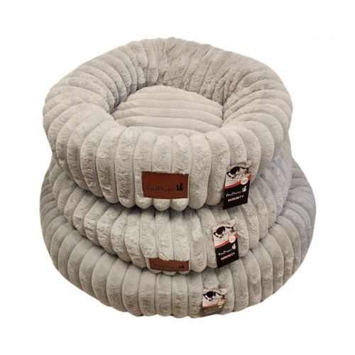 מיטה לכלב וחתול עגולה SERINITY - אפור מגוון מידות