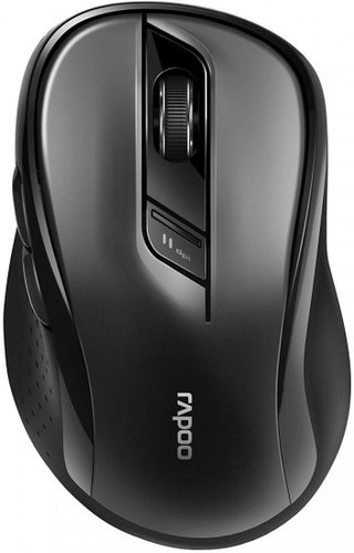 עכבר Rapoo M500 Silent שחור עם תאימות ל-Windows ול-macOS
