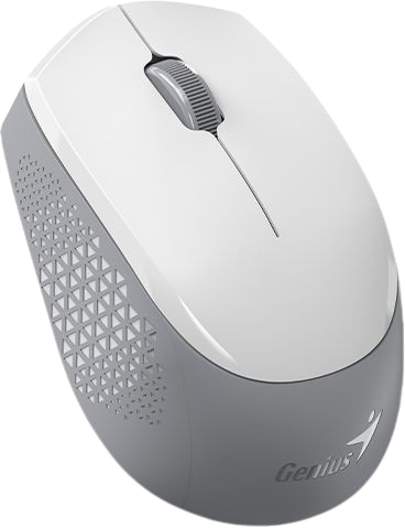 עכבר אלחוטי Genius NX-8000S BT+WiFi 2.4Ghz USB BlueEye / White