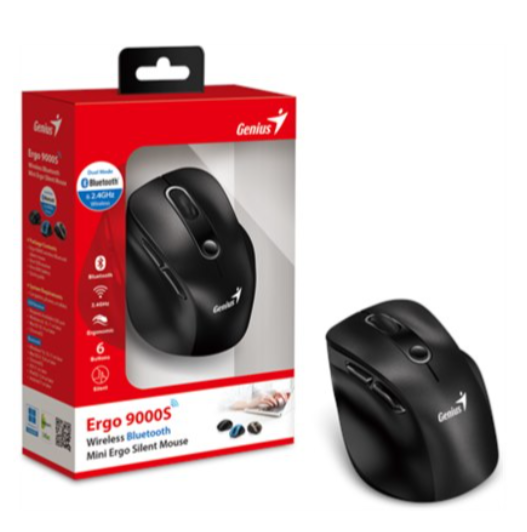 עכבר אלחוטי Genius ERGO-9000S BT+WiFi 2.4Ghz / Black