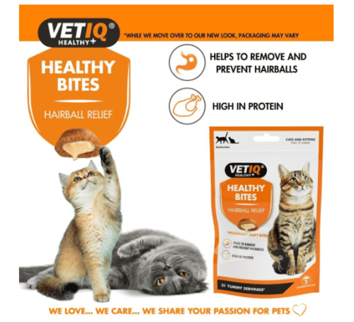 חטיף לחתולים VETIQ Hairball Relief 65 גרם – מניעת כדורי פרווה | מולי חיות מחמד
