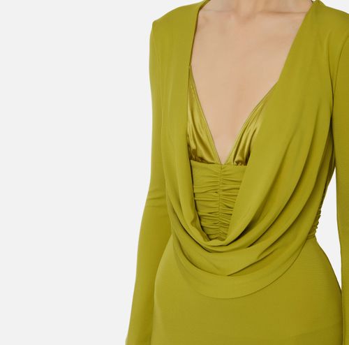 Red Carpet dress in flowing crêpe jersey