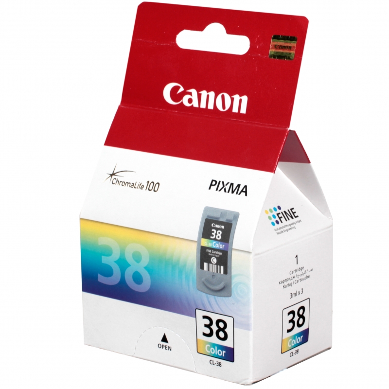 מיכל דיו קנון Tri-Colour Canon CL-38 