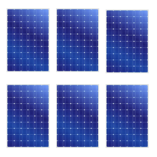 סט 6 פאנלים סולאריים  MONO 540W 49V כולל מתאמים ומפצל MC4 PARALEL