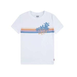 חולצה LEVIS מידות 4-16 לילדים בגוון לבן עם הדפס