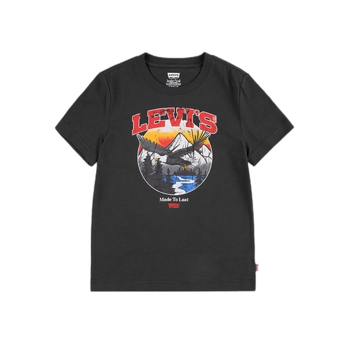 חולצה LEVIS מידות 4-16 לילדים בגוון שחור עם גרפיקה