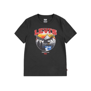 חולצה LEVIS מידות 4-16 לילדים בגוון שחור עם גרפיקה