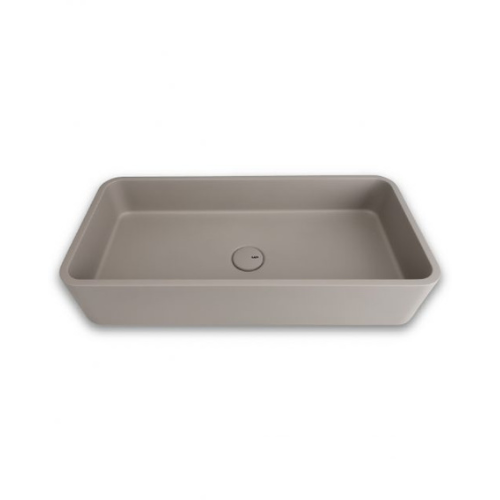 כיור בטון מונח מלבני אפור לחדר רחצה כולל ונטיל וקאבר | מידות: 12×28×60 | דגם: רותם 