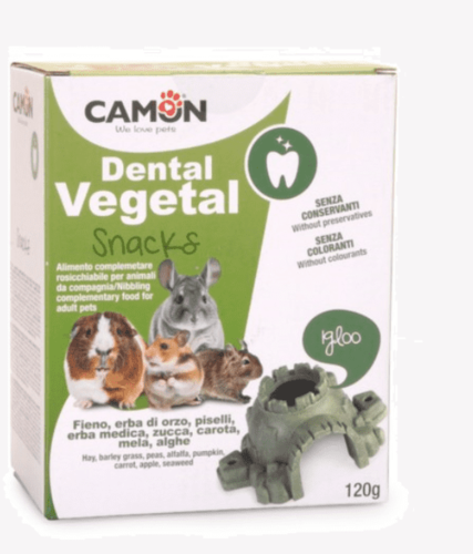 חטיף דנטלי למכרסמים Camon גזר ותות – 60 גרם | מולי חיות מחמד