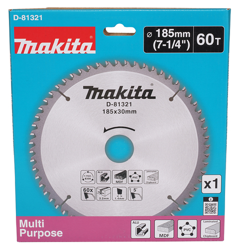 להב TCT למסור 185X60 סיבית/אלומיניום D-81321 MAKITA