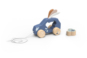 מכונית נגררת מעץ Speedy Monkey
