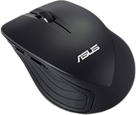 עכבר אלחוטי Asus WT465 עם 6 כפתורים ו-DPI של 1000, חיי סוללה ארוכים עד 12 חודשים.