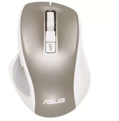 עכבר אלחוטי מוזהב Asus MW202 עם חיבור 2.4GHz ומעיצוב ארגונומי