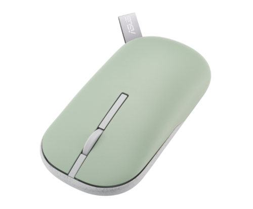 עכבר אלחוטי Asus Marshmallow MD100, חיישן אופטי ודיוק גבוה, בצבעים קרם וירוק בהיר