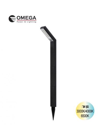 עמודון תאורה סולארי SUNLIGHT לגינה 10W +פאנל סולארי OMEGA CCT