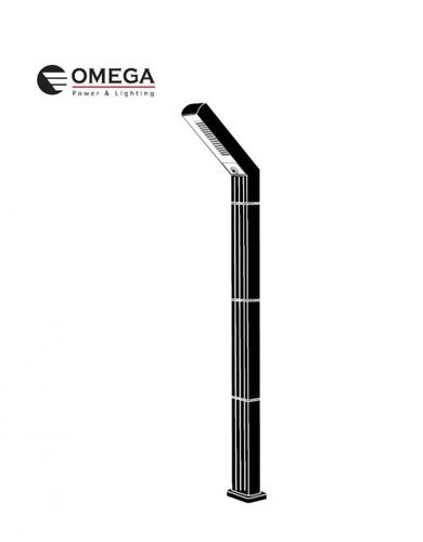 עמודון תאורה סולארי SUNLIGHT לגינה 10W +פאנל סולארי OMEGA CCT