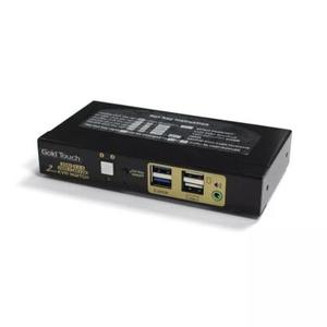 מתג HDMI KVM עם 2 יציאות – תומך ב-4K@60Hz כולל כבלים Gold touch