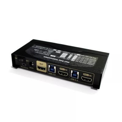 מתג HDMI KVM עם 2 יציאות – תומך ב-4K@60Hz כולל כבלים