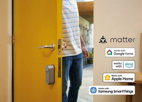 ערכת מנעול חכם Linus™ L2 שחור + קודן טביעת אצבע + מגשר אינטרנט מובנה +קורא קרבה Yale Dot + סוללה נטענת!