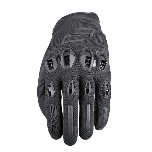 כפפות רכיבה פייב שחור - FIVE STUNT EVO 2 LEATHER GLOVES